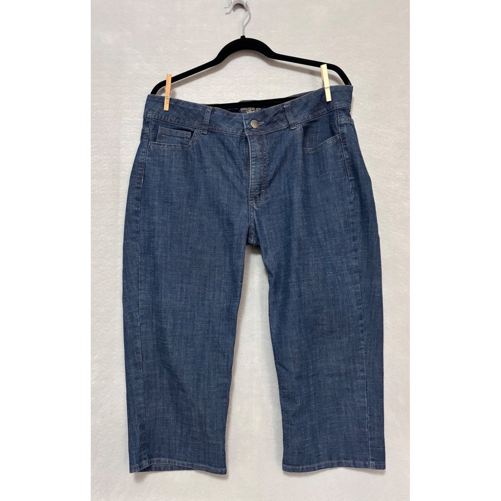 Riders by Lee Womens Dark Wash Capri Jeans Size 16M Button Flap Pocket 13175L4